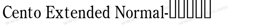 Cento Extended Normal字体转换